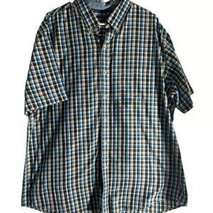 Van Heusen Casual Button Down Plaid Men’s Shirt Size XXL 18-18.5 EUC #M-04